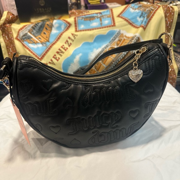 Juicy Couture Black Embossed Shoulder Bag - Picture 2 of 2